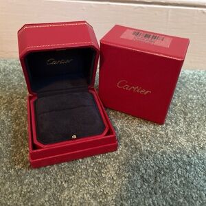 Cartier Red and Black Jewelry Ring Box **EMPTY BOX**